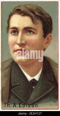 Thomas Alva Edison (1847 - 1931) war ein US-amerikanischer Erfinder und Geschäftsmann, der als einer der größten Erfinder beschrieben wurde. Er entwickelte zahlreiche Dev Stockfoto