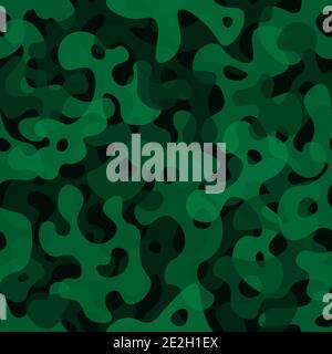 Woodland grün Camouflage nahtlose Muster Hintergrund Vektor Illustration Stock Vektor