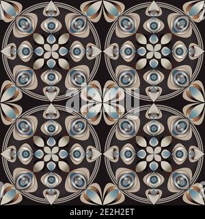 Nahtlos - Pfauenschwanz Stock Vektor