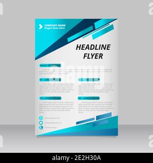 Abstrakte blaue Business Flyer Vorlage Stock Vektor