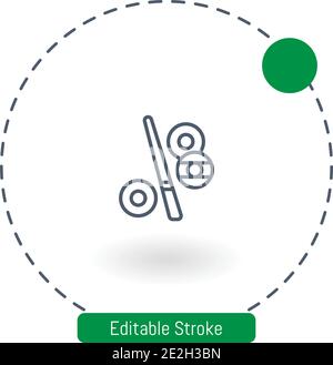 Billard Vektor-Symbol editierbare Kontur Kontur Symbole für Web und Mobil Stock Vektor