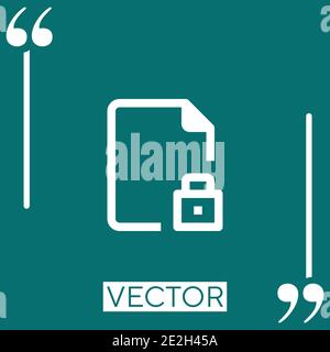 Symbol „Dateien linear“. Bearbeitbare Konturlinie Stock Vektor