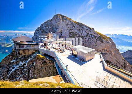 Pilatus Kulm Berggipfel Blick, Alpengipfel der Schweiz Stockfoto