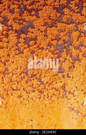 Rost Textur Grunge Hintergrund eines rostigen vintage Metall Gusseisen texturierten Panel Rahmen, Stock Foto Bild Stockfoto