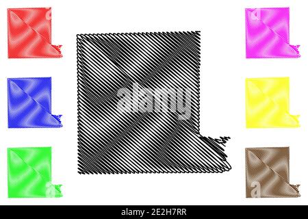 Livingston County, Missouri (U.S.-County, Vereinigte Staaten von Amerika, USA, U.S., US) Kartenvektordarstellung, Skizze Livingston Karte Stock Vektor