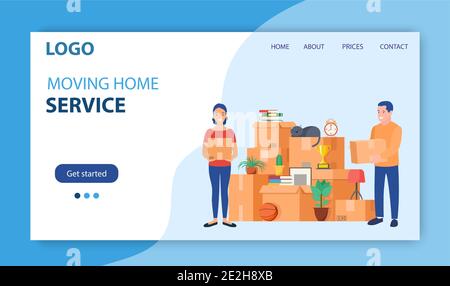 Umzug in neues Haus Stock Vektor