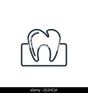 Symbol für den Vektor der molaren Kontur. Dünne Linie schwarz molar Symbol, flache Vektor einfache Element Illustration aus editierbaren medizinischen Konzept isoliert auf weißem Backgro Stock Vektor