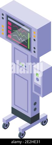 Beatmungsgerät-Symbol. Isometrisches Vektor-Symbol für Beatmungsgerät für Webdesign isoliert auf weißem Hintergrund Stock Vektor
