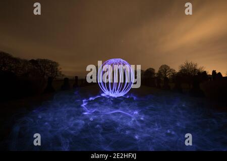 Orb und EL Wire Stockfoto