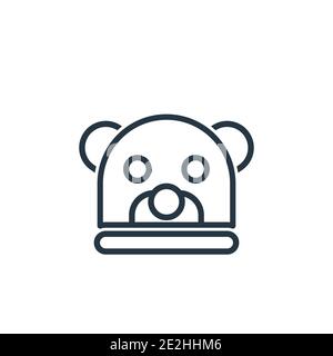 Vektor-Symbol für den Bärenhut-Umriss. Dünne Linie schwarz Bär Hut Symbol, flache Vektor einfache Element Illustration von editierbaren Kind und Baby Konzept isoliert Strok Stock Vektor