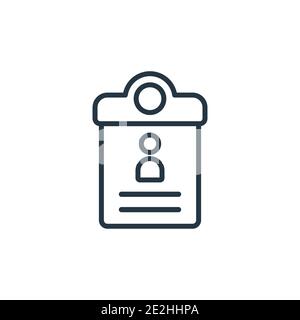Symbol für wiederaufnehmen des Umrissvektors. Dünne Linie schwarz Lebenslauf Symbol, flache Vektor einfache Element Illustration von editierbaren Personalwesen Konzept isolierte Schlaganfall Stock Vektor