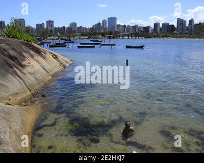 Vitoria, Espirito Santo, Brasilien. Januar 2021. Vitoria (es), 13/01/2021 - ILHA DO FRADE - Movimentacao na ilha do Frade, na cidade de Vitoria no Espirito Santo. Quelle: Edson De Souza/TheNEWS2/ZUMA Wire/Alamy Live News Stockfoto