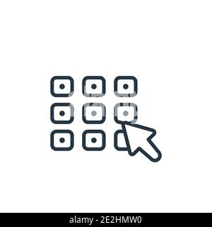 Passkey-Vektorsymbol für Umrissdarstellung. Dünne Linie schwarz Passkey Symbol, flache Vektor einfache Element Illustration von editierbaren Internet-Sicherheitskonzept isoliert auf Stock Vektor