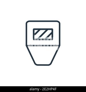 Vektorsymbol für die Sicherheitsmaske. Dünne Linie schwarze Sicherheitsmaske Symbol, flache Vektor einfache Element Illustration aus editierbaren Industrie-Konzept isoliert str Stock Vektor