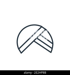 Symbol für Turban-Kontur-Vektor. Dünne Linie schwarz Turban Symbol, flache Vektor einfache Element Illustration aus editierbaren indien Konzept isoliert auf weißem Backgro Stock Vektor