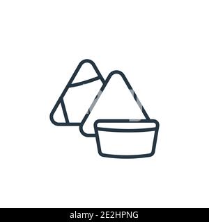 Symbol für den Samosa-Umriss. Dünne Linie schwarz Samosa Symbol, flache Vektor einfache Element Illustration aus editierbaren indien und holi Konzept isolierte Schlaganfall Stock Vektor