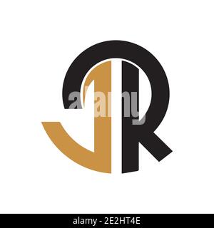 Ursprüngliche jr Letter Logo Vektor Vorlage Design. Kreatives Design mit abstraktem Buchstaben und rj-Logo. RJ-Logo mit verknüpftem Buchstaben. Stock Vektor