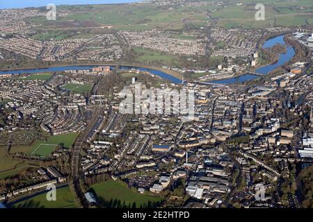 Luftaufnahme des Stadtzentrums von Lancaster Stockfoto