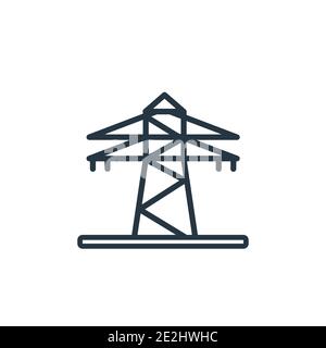 Vektorsymbol für Stromlinienkontur. Dünne Linie schwarzes Stromliniensymbol, flacher Vektor Einfache Elementdarstellung aus editierbarem Industriekonzept isolierter Strok Stock Vektor