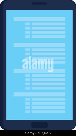 Smartphone-Gerät mit Programmiersprache Stock Vektor