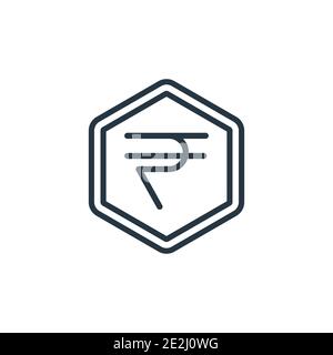 Nakatheng Umriss Vektor-Symbol. Dünne Linie schwarz nakatheng Symbol, flache Vektor einfache Element Illustration aus editierbaren indien und holi Konzept isoliert s Stock Vektor