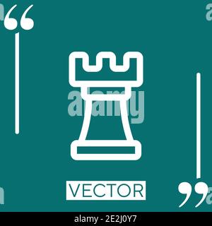 Schachfiguren-Vektor-Symbol Lineares Symbol. Bearbeitbare Linie mit Konturen Stock Vektor