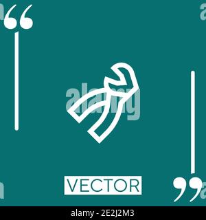 Pinzetten-Vektor-Symbol Lineares Symbol. Bearbeitbare Konturlinie Stock Vektor