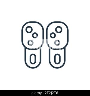 Slipper Kontur Vektor-Symbol. Dünne Linie schwarze Pantoffeln Symbol, flache Vektor einfache Element Illustration aus editierbaren Hotel Konzept isoliert auf weißem Bac Stock Vektor