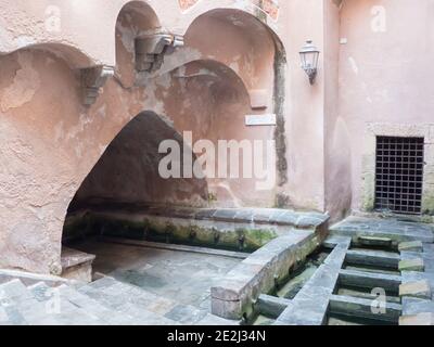 Cefalu in Sizilien: Der Lavatoio medievale di Cefalù Stockfoto