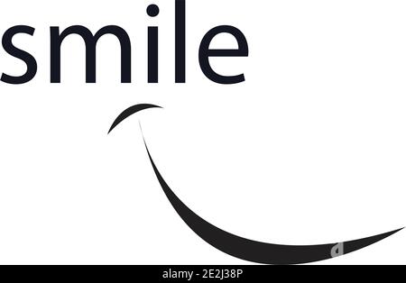 Smile Logo Vektor Symbol Illustration Design Vorlage Stock Vektor