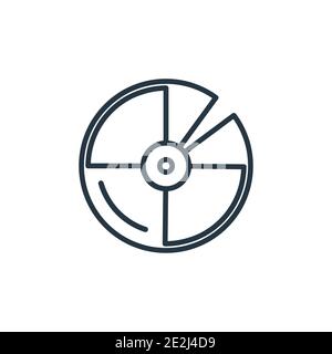 Großes dvd-Umrissvektor-Symbol. Dünne Linie schwarz große dvd-Symbol, flache Vektor einfache Element Illustration aus editierbaren Logo Konzept isolierte Kontur auf weiß Stock Vektor