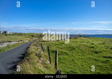 McSwynes Castle befindet sich in St. Johns Point in der Grafschaft Donegal - Irland. Stockfoto