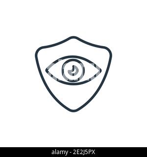 Vektorsymbol Vision Insurance Outline. Dünne Linie schwarz Vision Versicherung Symbol, flache Vektor einfache Element Illustration aus editierbaren Versicherungskonzept i Stock Vektor