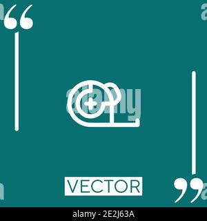 Messband Vektor Symbol Linear Symbol. Bearbeitbare Linie mit Konturen Stock Vektor