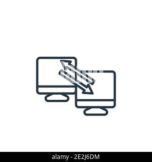 Vektorsymbol für den Fernzugriff. Dünne Linie schwarzes Fernzugriffssymbol, flacher Vektor Einfache Elementdarstellung aus editierbarem Netzwerkkonzept Isolat Stock Vektor