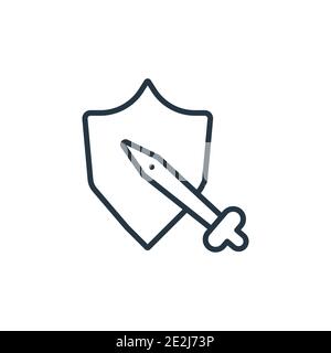 Rollenspiel Umriss Vektor-Symbol. Dünne Linie schwarz Rollenspiel Symbol, flache Vektor einfache Element Illustration von editierbaren Gaming-Konzept ist Stock Vektor