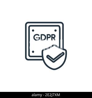 Vektorsymbol für Transparenzskizze. Dünne Linie schwarze Transparenz-Symbol, flache Vektor einfache Element Illustration aus editierbaren gdpr-Konzept isoliert Strok Stock Vektor