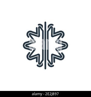 Vektorsymbol für horizontale Kontur spiegeln. Dünne Linie schwarz Spiegel horizontal Symbol, flache Vektor einfache Element Illustration aus editierbaren geometrischen Abb. Stock Vektor