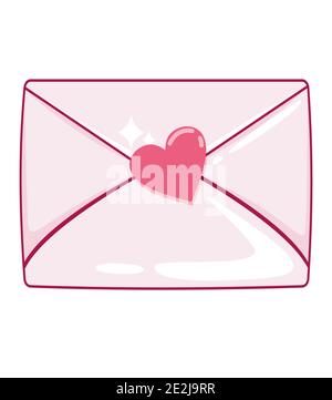 Ikone der Briefe zum valentinstag, Herzen, valentinskarte und andere Elemente. Stock Vektor
