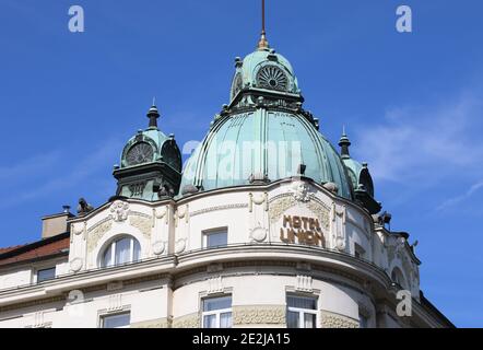 Hotel Union in Ljubljana Stockfoto