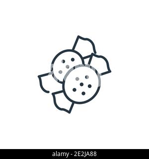 Halloween Süßigkeiten Umriss Vektor-Symbol. Dünne Linie schwarz halloween Süßigkeiten Symbol, flache Vektor einfache Element Illustration aus editierbaren halloween Konzept iso Stock Vektor
