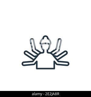 Indische Göttin Umriss Vektor-Symbol. Dünne Linie schwarze indische Göttin Symbol, flache Vektor einfache Element Illustration aus editierbaren indien Konzept isoliert Stock Vektor