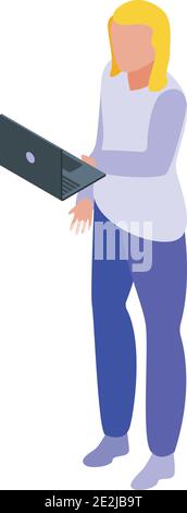 Symbol für den technischen Leiter der Veranstaltung. Isometrisches Vektor-Symbol für Event Technical Manager für Web-Design auf weißem Hintergrund isoliert Stock Vektor