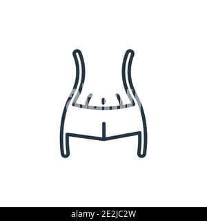 Vektorsymbol für Fitness-Körperumrisse. Dünne Linie schwarz Fitness-Körper-Symbol, flache Vektor einfache Element Illustration aus editierbaren gymandfitness Konzept isola Stock Vektor