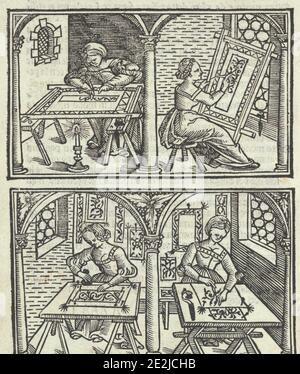 Libro-Quarto. De rechami per elquale se impara in diuersi Modi lordine e il modo de recamare...Opera noua, Seite 2 (verso), ca. 1532. Stockfoto