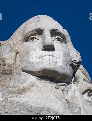 Mount Rushmore National Memorial, ein wahrer nationaler Schatz. Symbolisiert die ideale der Freiheit, in die Granitwand des Mount Rushmore geschnitzt. Stockfoto