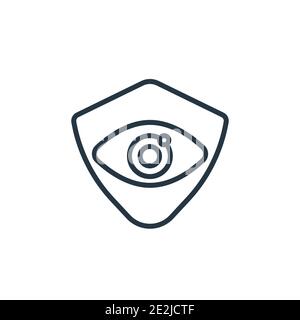 Vektorsymbol Vision Insurance Outline. Dünne Linie schwarz Vision Versicherung Symbol, flache Vektor einfache Element Illustration aus editierbaren Versicherungskonzept i Stock Vektor