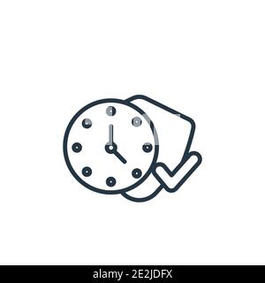 Vektorsymbol für den langfristigen Schutz. Dünne Linie schwarz Langzeit-Schutz-Symbol, flache Vektor einfache Element Illustration von editierbaren Versicherung c Stock Vektor