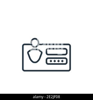 Vektorsymbol für die Authentifizierung. Dünne Linie schwarz Authentifizierungssymbol, flache Vektor einfache Element Illustration aus editierbaren Internet-Sicherheit conce Stock Vektor
