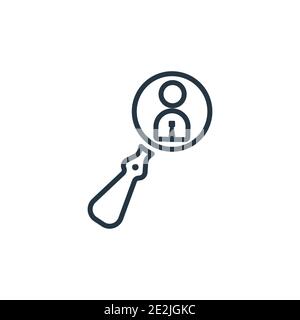 Symbol für den Umriss des Kandidaten. Dünne Linie schwarze Kandidaten Symbol, flache Vektor einfache Element Illustration von editierbaren Personalwesen Konzept zu isolieren Stock Vektor